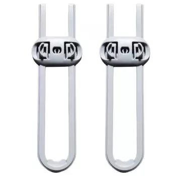 2 шт. замок безопасности, простая установка, регулируемые U-образные защелки для детской безопасности, детские замки для шкафа белый