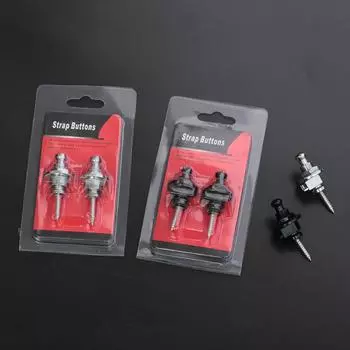 2 шт. Замок для ремня электрогитары Straplock с круглыми кнопками для всех акустических электрических бас-гитар, народных гитарных ремней, музыкальных инструментов серебряный