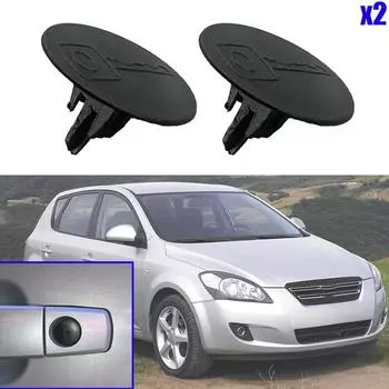 2 шт. замок дверной ручки автомобиля замочная скважина крышка заглушки замочной скважины нержавеющая для KIA Pro_Ceed I II 2007 2008 2009 2010 - 2018 черный