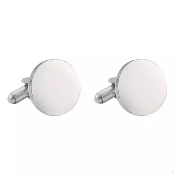 2 шт. запонки для мужчин, круглые пуговицы, рубашка и деловые мероприятия серебряный