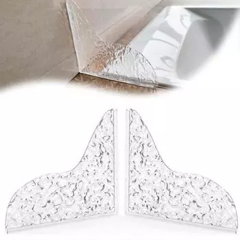 2 шт. Защита от брызг воды для ванны, защита для душа, защита от брызг, прозрачная защита для угла ванны, ванная комната Water ripple