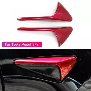 2 шт. защитная крышка боковой камеры автомобиля для Tesla Model 3 YSX Highland аксессуары поворотник крыло отделка ABS углеродное волокно матовый черный