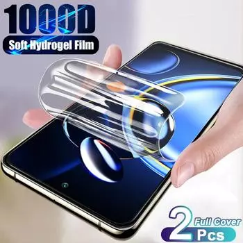 2 шт. Защитная пленка для экрана для Xiaomi 11 12 10 Pro ультра гидрогелевая пленка для Mi Note 10 Pro 11T 10T Mix 4 3 2 Civi полное покрытие мягкая пленка For Xiaomi 8 чистый