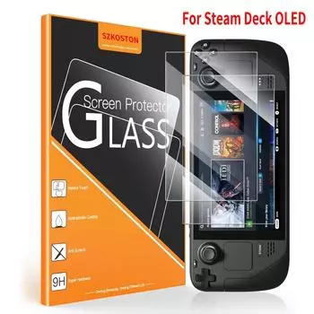 2 шт. защитная пленка для экрана Steam Deck OLED 7,4 дюйма, прозрачное закаленное стекло HD с защитой от царапин, аксессуары для Steam Deck OLED