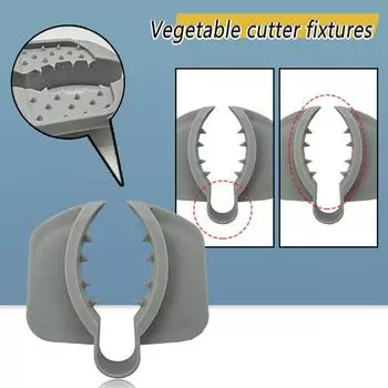 2 шт. защитная защита для рук для овощерезки-шинковки, защитный держатель для продуктов, защита пальцев от порезов, кухонная необходимость для домашних поваров серый