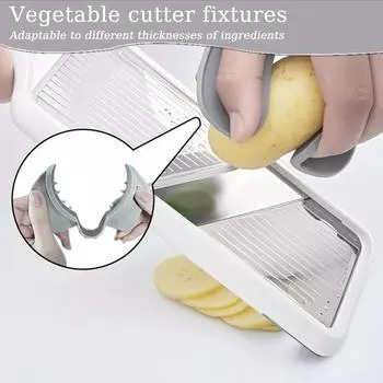 2 шт. защитная защита для рук для овощерезки-шинковки, защитный держатель для продуктов, защита пальцев от порезов, кухонная необходимость для домашних поваров серый