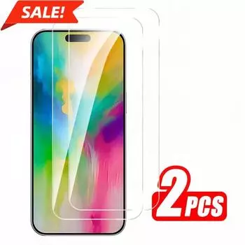 2 шт. защитное стекло для iPhone 16 Pro Max HD закаленное стекло iPhone16 i Phone 16 Plus 16Pro Max 5G 2024 защитные пленки для экрана iphone 11 чистый