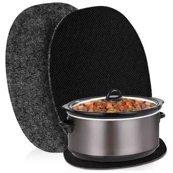 2 шт. Защитные коврики без запаха, удобные, антипригарные, для медленноварки, термостойкие коврики черный серый