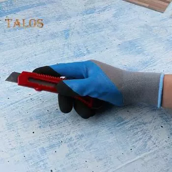 2 шт. Защитные перчатки для рук, защитные рабочие перчатки, нескользящие, дышащие, износостойкие, универсального применения, садовые перчатки синий