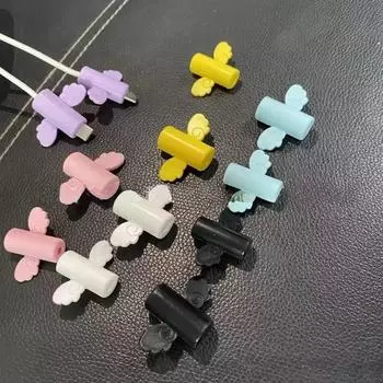 2 шт., защитный чехол для кабеля для передачи данных, телефонная гарнитура, защита от обрыва линии зарядки, чехол для USB-кабеля для наушников