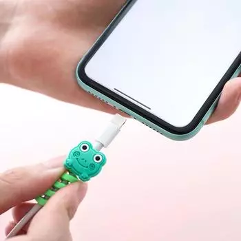 2 шт. Защитный чехол для кабеля, симпатичный чехол, защитный чехол для USB-зарядного кабеля, органайзер для сотового телефона, управление кабелями для кабеля E