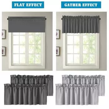 2 шт., затемняющие балдахины, утолщенные, с высокой степенью затенения, однотонные, для кухни/ванной комнаты, мягкие, шелковистые, стильные украшения для окон синий