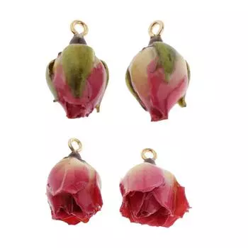 2 шт., завернутые в смолу, настоящие подвески с цветами, DIY ювелирные изделия, поиск Flower