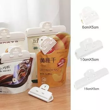 2 шт. Зажим для герметичных пакетов из толстого пластика с сильной силой зажима, влагостойкий зажим для закусок для домашнего использования, кухонные принадлежности