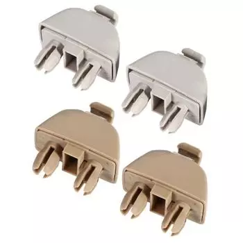 2 шт. Зажим для крепления солнцезащитного козырька, сменный 4F0857561, держатель крючка для козырька A6-C6 Passat-B7 Polo - серый/бежевый серый