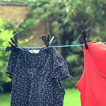 2 шт. зажим для одежды противоскользящий прочный захват износостойкий премиум черный летучая мышь подвесное белье для балкона