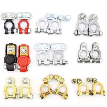 2 шт. зажим для провода аккумуляторной батареи автомобиля, зажим для кабеля, быстрая клемма, положительный и отрицательный электрический разъем, зажимы, автомобильные аксессуары