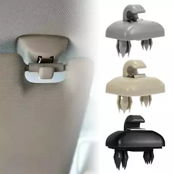 2 шт., зажим для солнцезащитного козырька автомобиля, серый, крючок для внутренней вешалки, зажим-кронштейн для автомобилей, серый серый