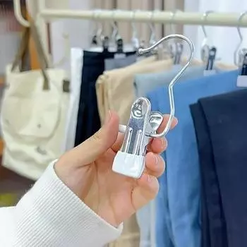 2 шт. зажим для сушки одежды из нержавеющей стали с крючком, бесшовное хранение шляп, зажим для шорт, зажим для ткани, крючок для сушки домашних носков