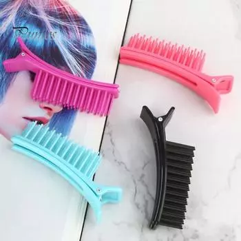 2 шт. зажим для укладки волос, профессиональный нескользящий гребень для пробора без следов, зажим для волос с клювом утки, домашний салон, женская стрижка волос S розовый