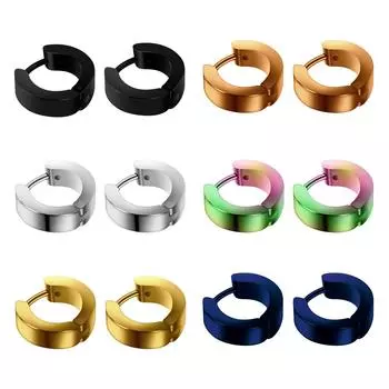 2 шт., зажим для ушей из титановой стали, серьги в стиле панк, серьги без пирсинга, пирсинг золотой