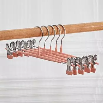 2 шт. зажимы для брюк бесследные падения устойчивые компактные практичные бытовые вешалки для одежды на балконе в общежитии для ежедневного использования