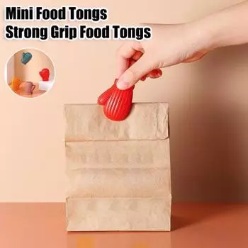 2 шт. Зажимы для чипсов Мини-перчаточные щипцы для еды Герметичная ручка Зажимы для пакетов для чипсов кофейный