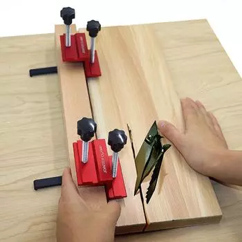 2 шт. зажимы для деревообработки F-типа, алюминиевый сплав, параллельный зажим для резки, настольные крепежные инструменты, аксессуары для ручных инструментов по деревообработке красный