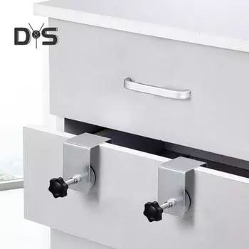 2 шт. зажимы для фиксации ящика, нержавеющие, прочные, несущие противоскользящие конструкции, передние монтажные зажимы для ящика, деревообрабатывающие инструменты серебряный