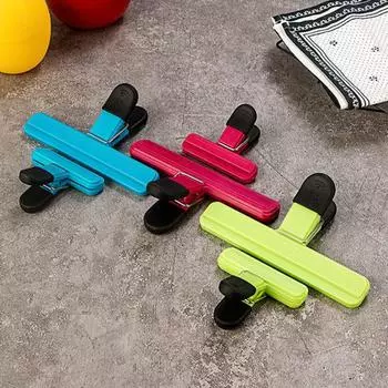 2 шт., зажимы для пакетов для чипсов, уплотнительный зажим для хранения продуктов питания, широко открытые зажимы, нескользящие ручки, уплотнительная ручка для кофе, овощей, фруктов, свежести, для домашнего офиса, школы зелёный