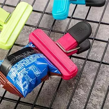 2 шт., зажимы для пакетов для чипсов, уплотнительный зажим для хранения продуктов питания, широко открытые зажимы, нескользящие ручки, уплотнительная ручка для кофе, овощей, фруктов, свежести, для домашнего офиса, школы зелёный