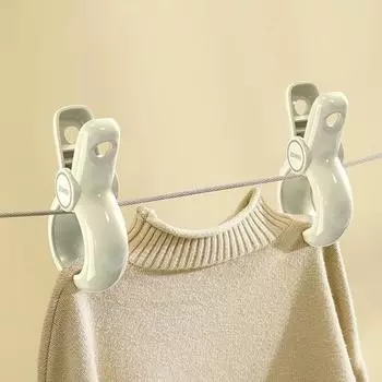 2 шт. зажимы для подвешивания одежды ветрозащитный нескользящий захват гладкие края большой размер прочные коготки фиксаторы для сушки полотенец утолщенные домашние держатели для проветривания носков пляжные полотенца 2pcs