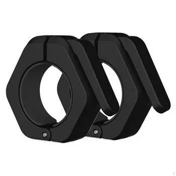 2 шт. зажимы для штанги зажимы для веса тренировки тренажерный зал быстросъемные пауэрлифтинг нескользящие чёрный