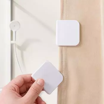 2 шт. Зажимы для штор для душа с защитой от брызг, фиксированные зажимы, защита для ванной, домашняя ванная комната, домашний сад, ванна, крючки для штор для душа 2PC белый