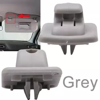 2 шт., зажимы для внутреннего солнцезащитного козырька, зажим для солнцезащитного козырька, вешалка, кронштейн для люка на крыше для Citroen DS3 Xsara Picasso C5 C8 для Toyota Aygo серый