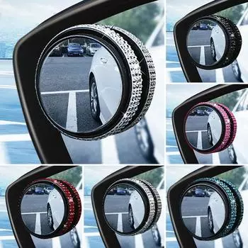 2 шт. зеркала для слепых зон, регулируемые на 360 градусов, широкоугольные, дизайнерские, стеклянные, водонепроницаемые, нержавеющие, зеркала для слепых зон