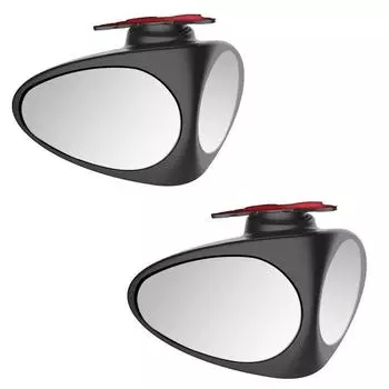 2 шт. Зеркало заднего вида для автомобиля 2 в 1 для слепой зоны, левое зеркало, зеркало широкого обзора, поворот на 360 градусов, регулируемое выпуклое зеркало заднего вида, вид на переднее колесо, автомобильное зеркало