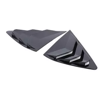 2 шт. Жалюзи заднего стекла Левая Правая Боковые жалюзи Вентиляционная крышка Жалюзийная панель Отделка Рамка для X6 чёрный