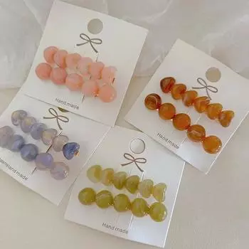 2 шт. желейные заколки для волос в форме сердца с любовью для женщин и девочек, заколки для волос с челкой сбоку, заколки для волос в виде утконоса, заколки для волос, головные уборы молочный белый