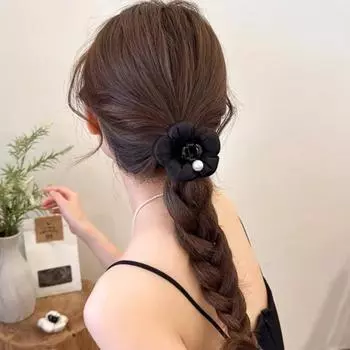 2 шт. жемчужные резинки для волос в виде акулы в корейском стиле, преувеличенные женские резинки для волос в виде краба чёрный