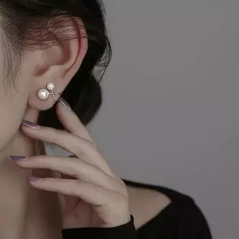 Имитация жемчуга серьги клипсы для женщин французский темперамент клипсы серьги без прорезей ювелирные изделия женские аксессуары для вечеринок подарки для девочек серьги-кольца с застежкой для ушей серебряный