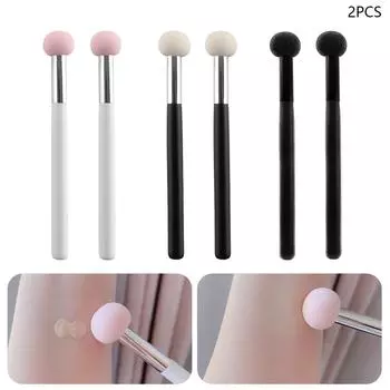 2 шт., женская губка для жидкого крема, кисточка для макияжа, многоразовая, для ежедневного смешивания, моющаяся, в форме гриба, косметический инструмент, для дома, путешествий чёрный