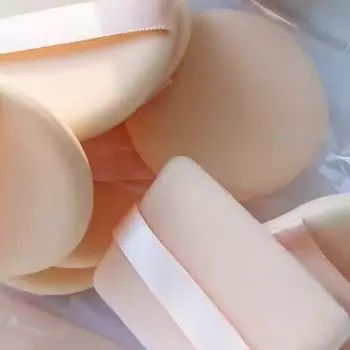 2 шт. Женская овальная пуховка для макияжа, спонж для пудры, цвет кожи, сухая и влажная, двойного назначения, воздушная кушон, косметическая тональная основа, спонж для макияжа, косметические инструменты 2pcs