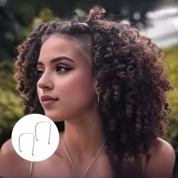 2 шт., женская повязка на голову с квадратным высоким черепом, фиксирующая вьющиеся волосы, повязка на голову сзади, невидимый дизайн, повязка на голову для вьющихся волос, пластиковый аксессуар для волос бежевый