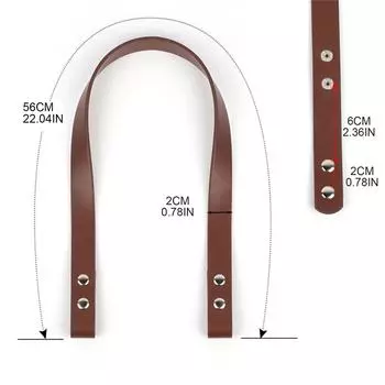 2 шт. Женская сумка через плечо с четырьмя кнопками, сменный ремень, кнопка, четыре кнопки, ремень для сумки, съемные ручки из искусственной кожи коричневый