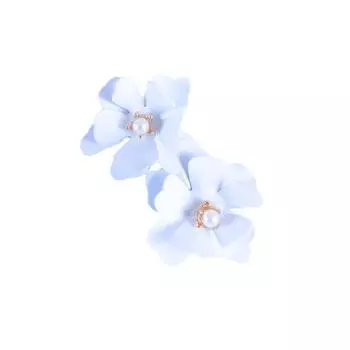 2 шт. женские серьги с цветочным жемчугом, милые модные серьги-гвоздики для девочек, милый темперамент, для свадебных подарков, аксессуары жёлтый