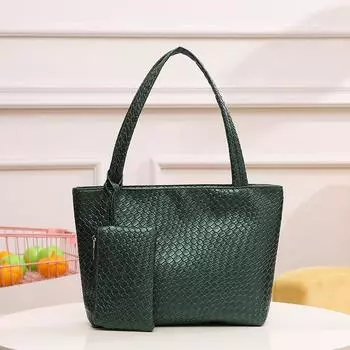 2 шт. женские сумки через плечо сумка-портфель набор модный кошелек-серпантин на молнии сумка-тоут сумка через плечо с верхней ручкой сумка-портфель