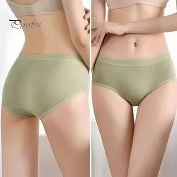 2 шт. женские трусики бесшовные со средней талией, высокая эластичность, хорошая воздухопроницаемость, однотонные, облегающие, тонкие, быстросохнущие, повседневные спортивные трусы, женские трусы M