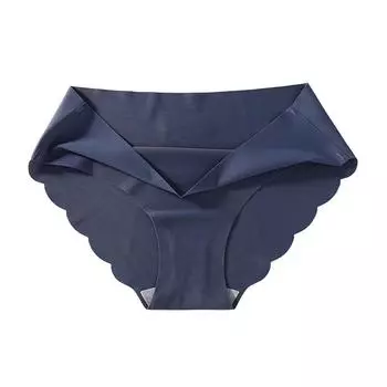 2 шт. Женские трусики однотонные, средней заниженной талии, хлопковые, бесшовные, антисептические, мягкие, тонкие, дышащие, влагоотводящие, эластичные, женские L чёрный