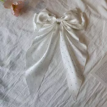 2 шт. Женские заколки для волос с бантом и лентами из шифона, заколки-автоматы с бантом для задней части головы, пружинные заколки, головные уборы, модные аксессуары для волос